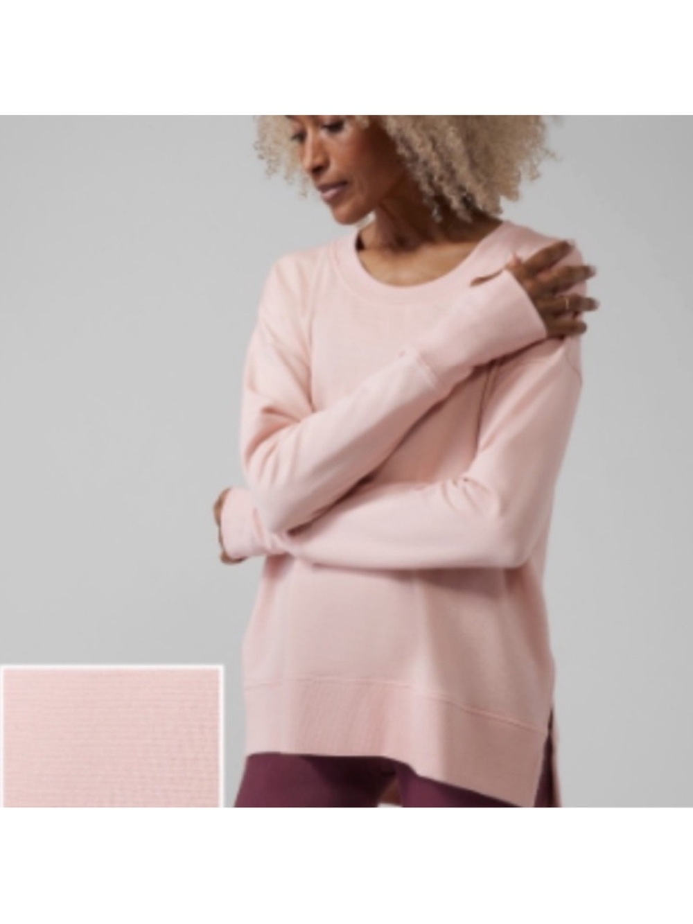 Athleta Coaster Luxe sweatshirt pink